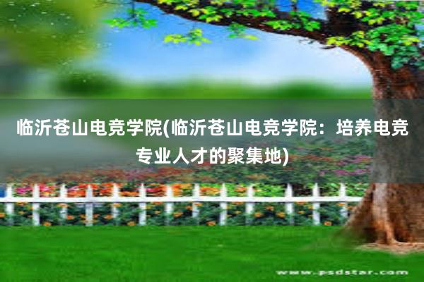 临沂苍山电竞学院(临沂苍山电竞学院：培养电竞专业人才的聚集地)