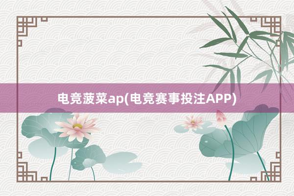 电竞菠菜ap(电竞赛事投注APP)