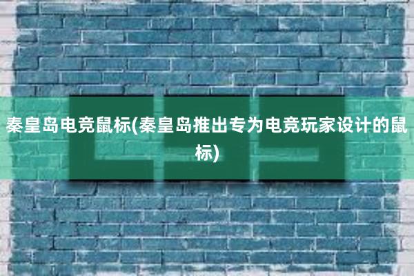 秦皇岛电竞鼠标(秦皇岛推出专为电竞玩家设计的鼠标)