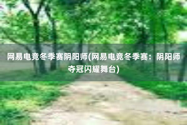 网易电竞冬季赛阴阳师(网易电竞冬季赛：阴阳师夺冠闪耀舞台)