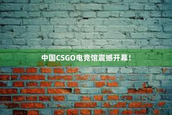 中国CSGO电竞馆震撼开幕！