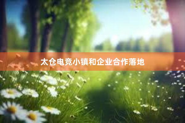 太仓电竞小镇和企业合作落地