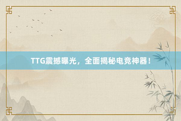 TTG震撼曝光，全面揭秘电竞神器！