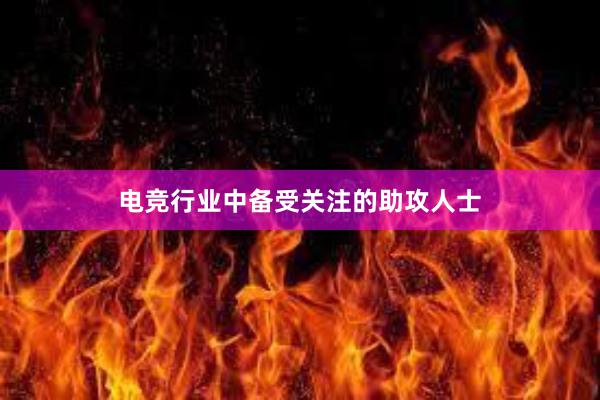 电竞行业中备受关注的助攻人士