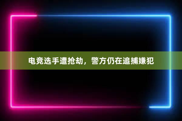 电竞选手遭抢劫，警方仍在追捕嫌犯